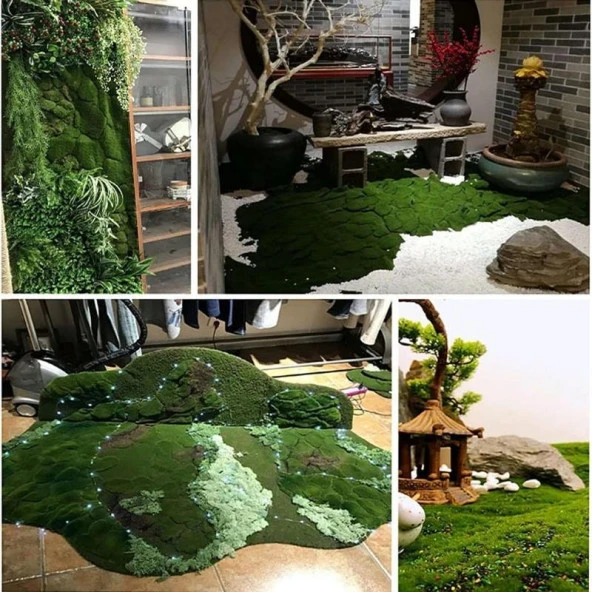 Nettenevime Yapay Çiçek Duvar Kaplama Yosun Paneli 1M2 100*100CM Moss Dik Duvar Uygulama - Resim 9
