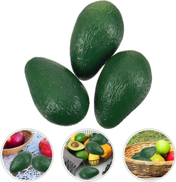 Nettenevime Yapay Meyve Avokado Fake Fruit - Resim 6