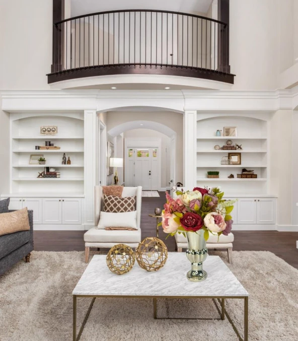 Nettenevime Yapay Çiçek Aranjmanı Fuşya Pembe Gülkurusu Rengi Gümüş Cam Vazoda Nişan Çiçeği İsteme Çiçeği - Resim 2