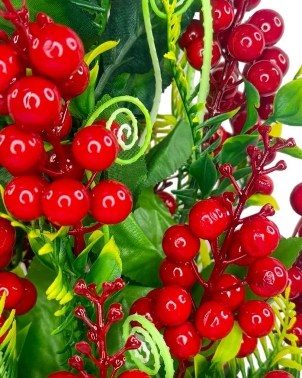 Nettenevime Yılbaşı Ağacı Kokina Siyah Saksıda 55cm Yapay Kokina Çiçeği - 6