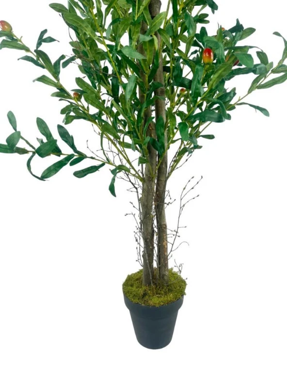Nettenevime Yapay Zeytin Ağacı 125cm İki Gövdeli Salex Doğal Gerçek Görünümlü Yapay Ağaç - Resim 8