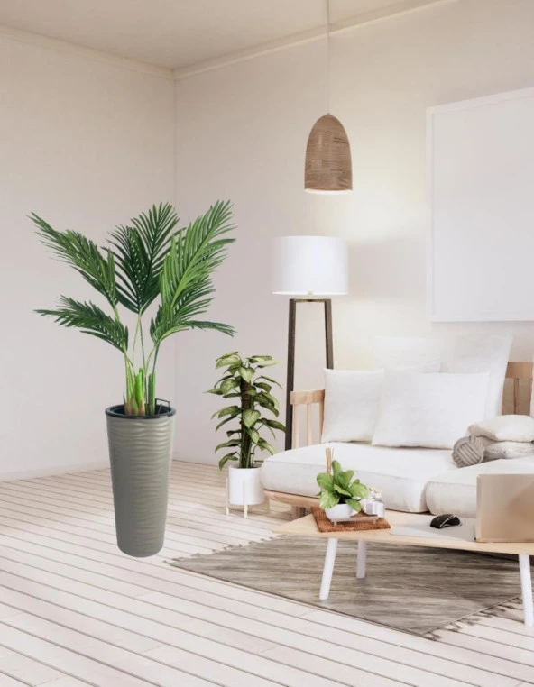 Nettenevime Yapay Areka Palmiye Ağacı Dore Kumsal Vazoda Yapay Ağaç 150cm 10 Yaprak - Resim 2