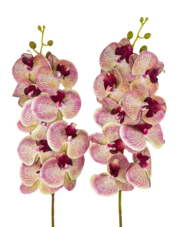 Nettenevime Yapay Çiçek Çilli Pembe Islak Orkide Gerçeksi Doku Uzun Dal 90 cm ürün görseli 1