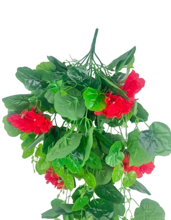 Nettenevime Yapay Çiçek Sarkan Sardunya 80cm Canlı Kırmızı - Resim 2