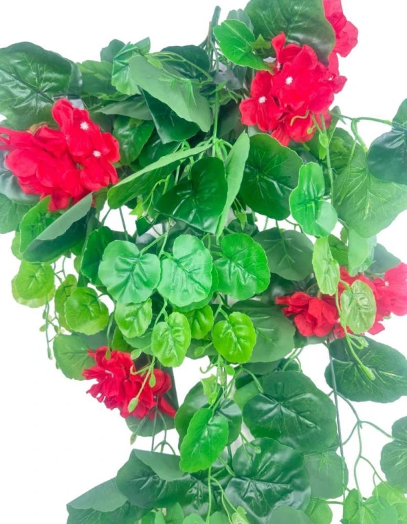 Nettenevime Yapay Çiçek Sarkan Sardunya 80cm Canlı Kırmızı - Resim 4