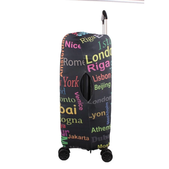 Bagacar Şehirler Büyük Orta Kabin Boy için 3 lü Valiz Kılıfı - Resim 7