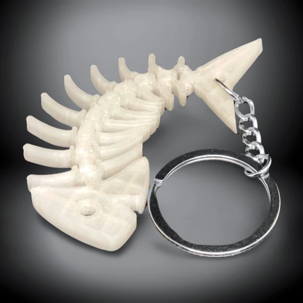 3D Haraketli Balık Anahtarlık - Fosforlu - 4