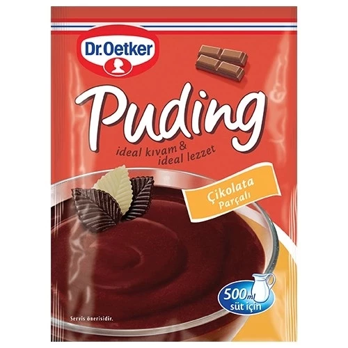 Dr. Oetker Puding Çikolata Parçalı 115Gr x 24 Adet