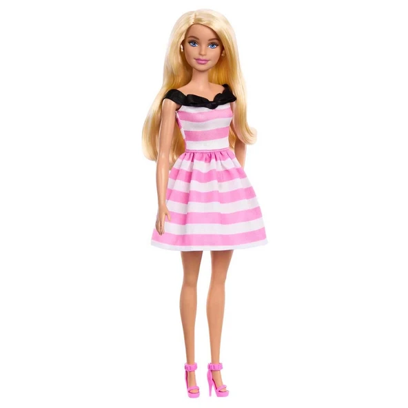 Barbie 65.Yıl Özel Pembe Elbiseli Bebek - 2