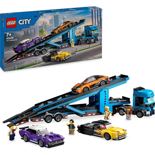 LEGO City 60408 Spor Arabalı Araç Taşıma Kamyonu (998 Parça)