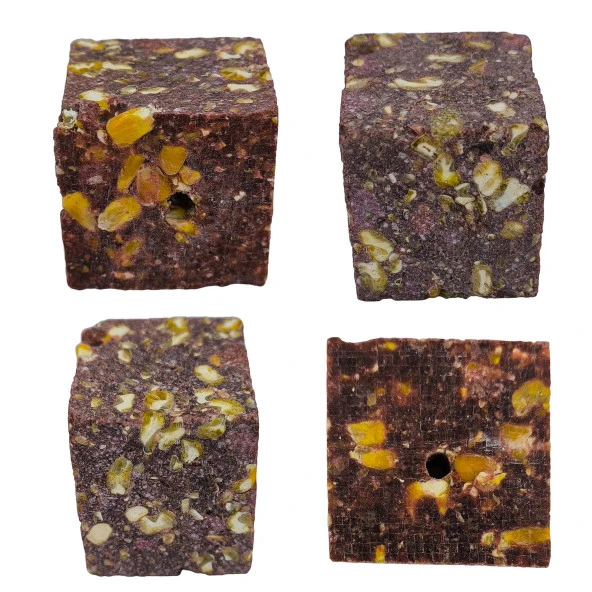 Hedyex 4Kg Sazan Küspesi Delikli Küp Çilekli Mısır Küspesi Kare - 5