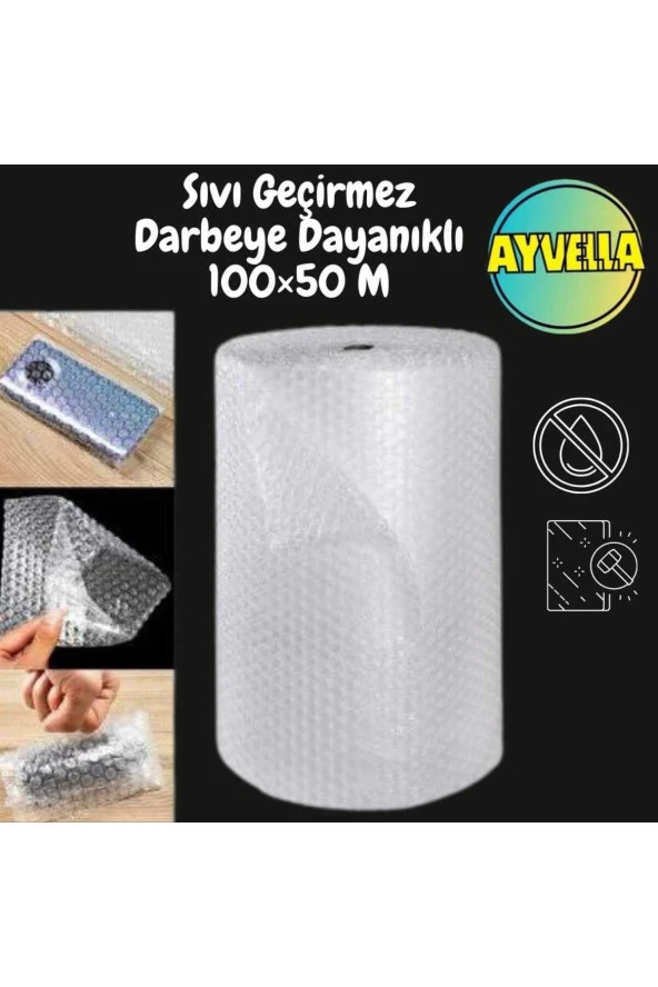 Sıvı Geçirmez Darbeye Dayanıklı Baloncuklu Naylon Pat Pat 100cm X 50 Metre 1. Kalite Kalın Havalı