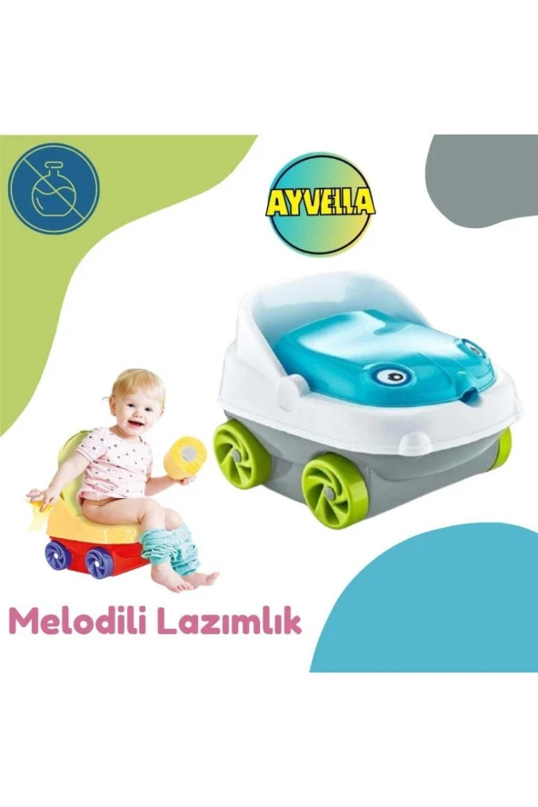 Müzikli Lazımlık Çıkarılabilir Hazneli Melodili Tuvalet Eğitim Başlangıç Seti Çocuk Klozet