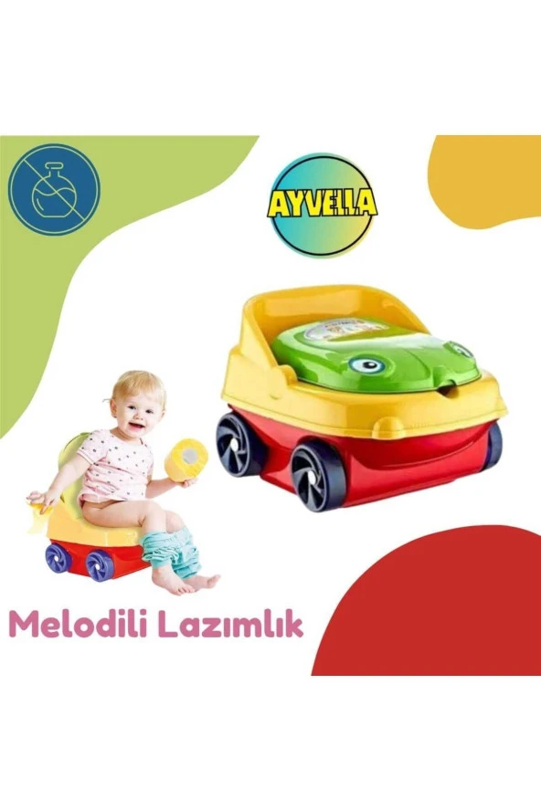 Müzikli Lazımlık Çıkarılabilir Hazneli Melodili Tuvalet Eğitim Başlangıç Seti Çocuk Klozet