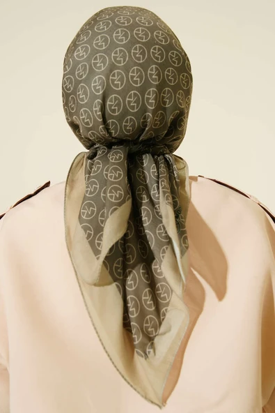 MK Desen Soft Eşarp Kına Yeşili - Resim 3