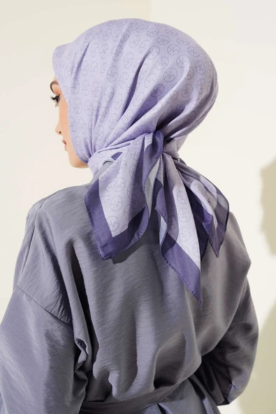 MK Desen Soft Eşarp Menekşe - Resim 3