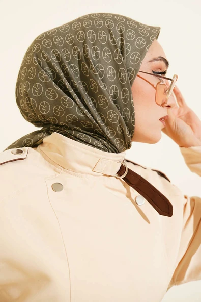 MK Desen Soft Eşarp Kına Yeşili - Resim 2