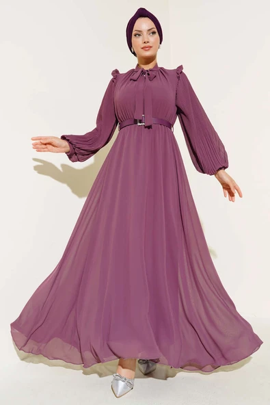 Kolları Piliseli Elbise Galibarda ürün görseli 1