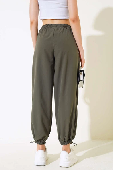 Paça Lastikli Pantolon Haki - 3