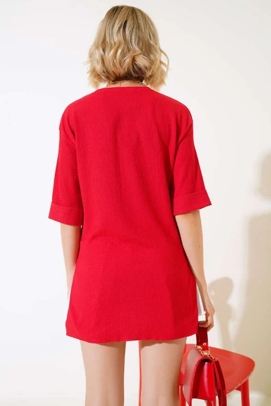 Bürümcük Tshirt Kırmızı - Resim 3