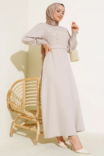 Kol Piliseli Taşlı Ferace Taş