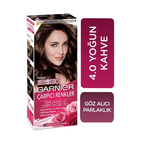 Garnier Çarpıcı Renkler Saç Boyası 4.0 Yoğun Kahve