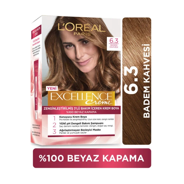 L'Oréal Paris Excellence Creme Saç Boyası 6.30 Badem Kahvesi