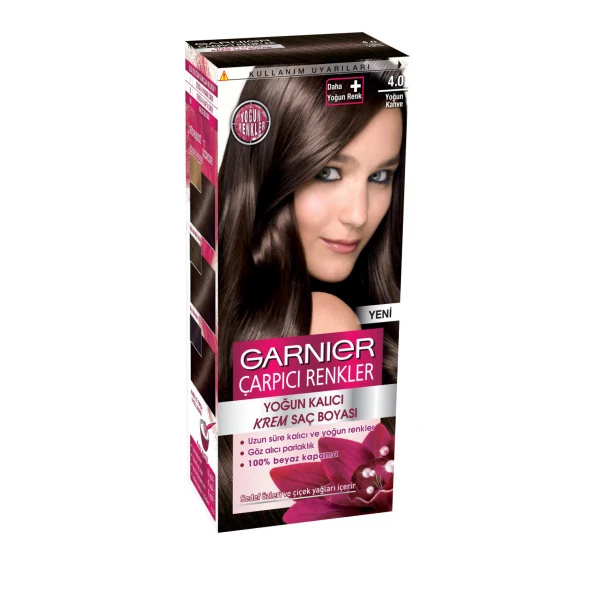 Garnier Çarpıcı Renkler Saç Boyası 4.0 Yoğun Kahve - 12