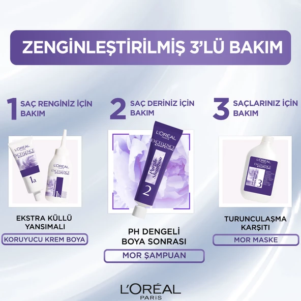 L’Oréal Paris Excellence Cool Creme Saç Boyası – 3.11 Ekstra Küllü Koyu Kahve - 3