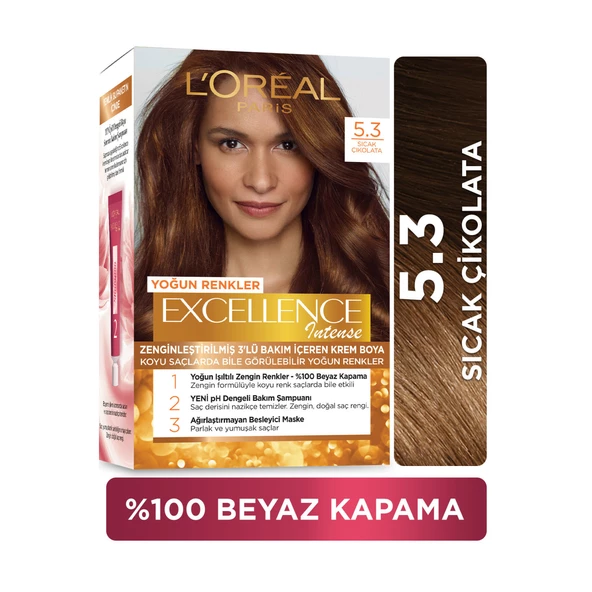 L'Oréal Paris Excellence Intense Saç Boyası - 5.3 Sıcak Çikolata