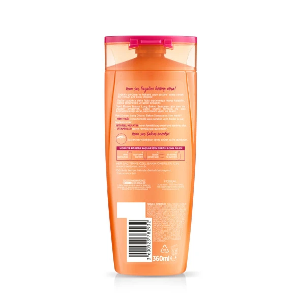 L'Oréal Paris Elseve Dream Long Onarıcı Bakım Şampuanı 360 ml - 3