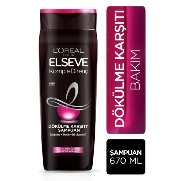 L'Oréal Paris Elseve Komple Direnç Dökülme Karşıtı Şampuan 670 ml