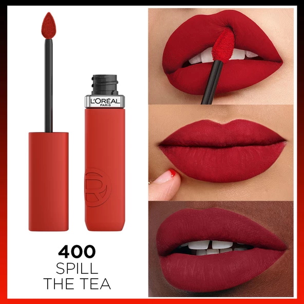 L'oréal Paris Infaillible Matte Resistance Likit Mat Ruj - 400 Spill The Tea - 2