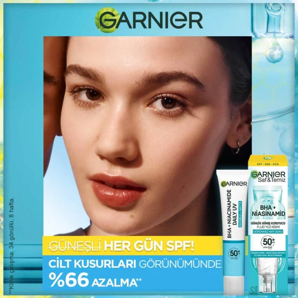 Garnier Saf Ve Temiz Bha Niasinamid Günlük Güneş Koruyucu Fluid Yüz Kremi Spf50+ 40Ml - 5