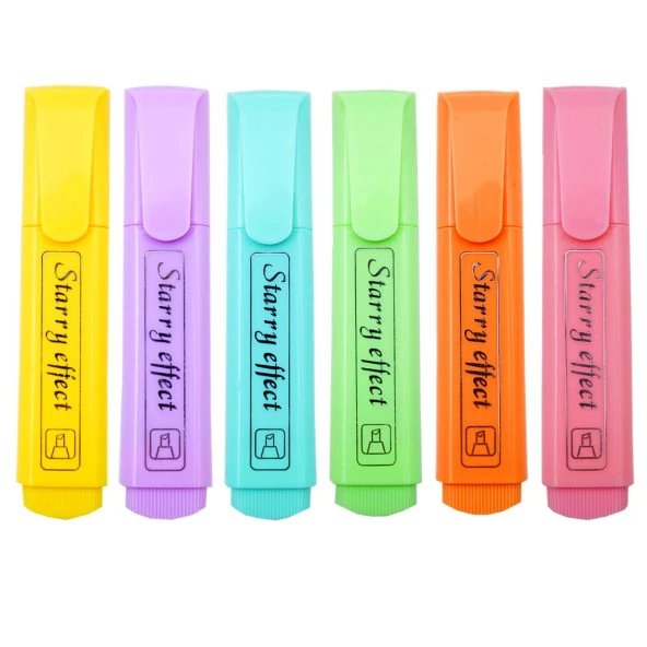 Gen-Of Pastel Fosforlu Kalem 6 Lı Set (FL-8102)