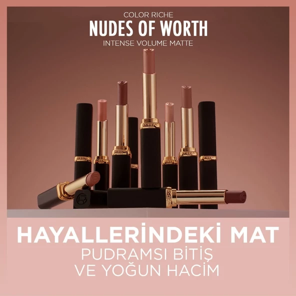 L'Oréal Paris Color Riche Intense Volume Matte Ruj -  505 Nude Resilient - 4