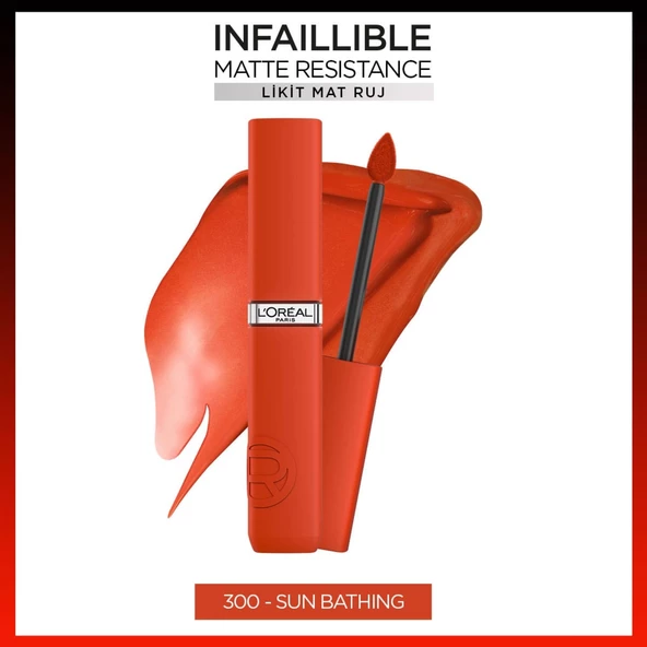 L'Oréal Paris Infaillible Matte Resistance Likit Mat Ruj - 300 Sun Bathing