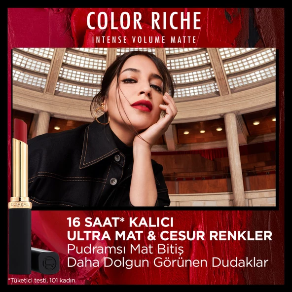 L'Oréal Paris Color Riche Colors of Worth Intense Volume Matte Ruj - 600 Nude Audacious - 3