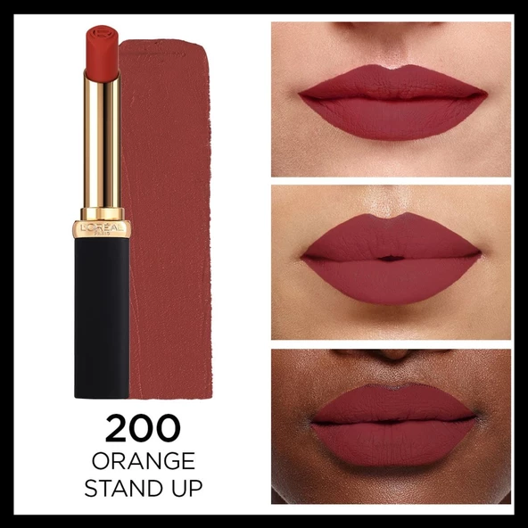 L'oréal Paris Color Riche Colors Of Worth Intense Volume Matte Ruj - 200 Orange Stand Up - 2