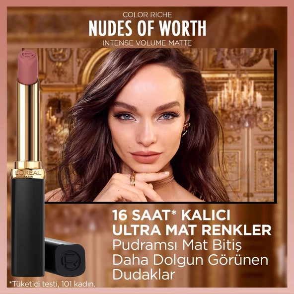 L'Oréal Paris Color Riche Intense Volume Matte Ruj -  505 Nude Resilient - 3