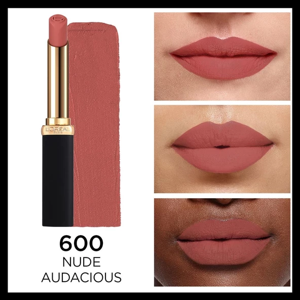 L'Oréal Paris Color Riche Colors of Worth Intense Volume Matte Ruj - 600 Nude Audacious - 2