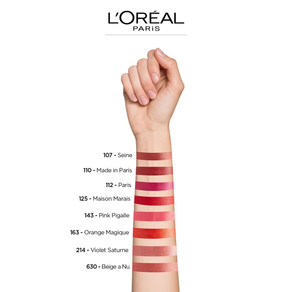 L'Oréal Paris Color Riche Saten Bitişli Ruj 125 Maison Marais - Kırmızı - 5