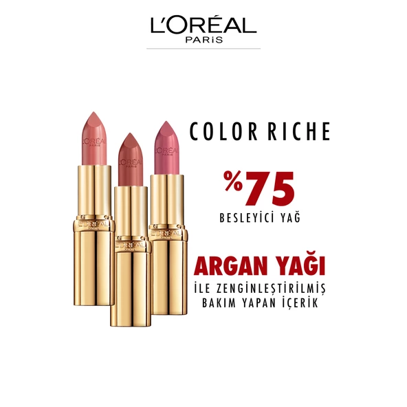 L'Oréal Paris Color Riche Saten Bitişli Ruj 125 Maison Marais - Kırmızı - 4