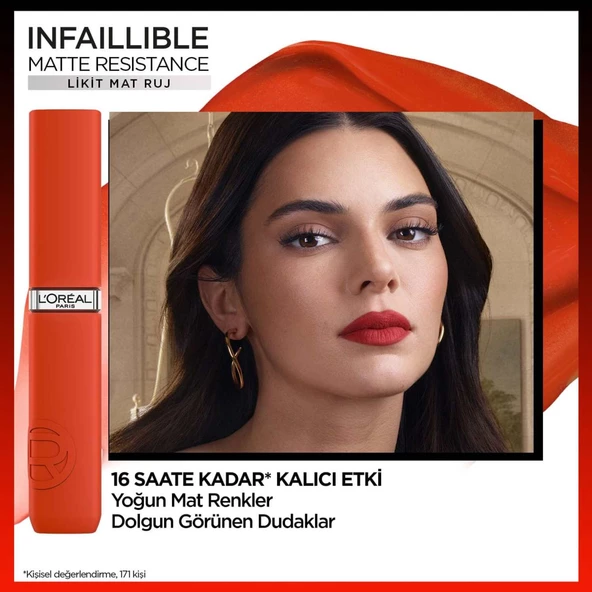 L'oréal Paris Infaillible Matte Resistance Likit Mat Ruj - 300 Sun Bathing - 3