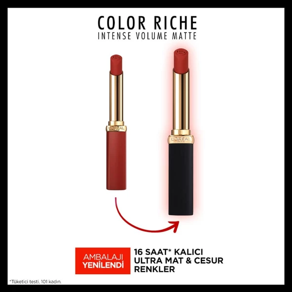 L'oréal Paris Color Riche Colors Of Worth Intense Volume Matte Ruj - 200 Orange Stand Up - 4
