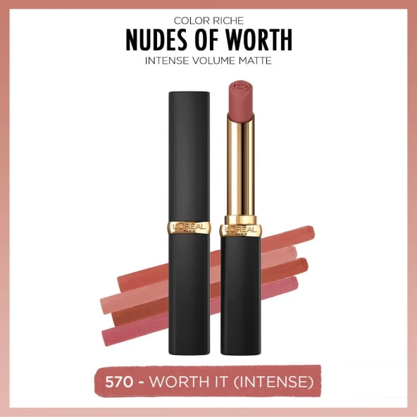 L'Oréal Paris Color Riche Intense Volume Matte Ruj -  570 Worth It (Intense)