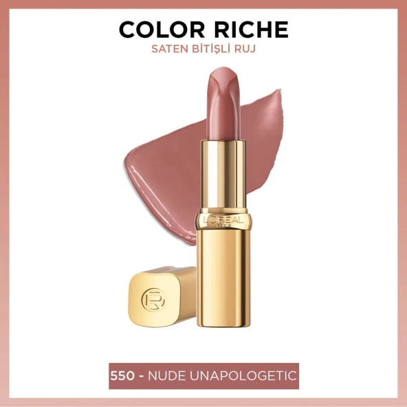 L'Oréal Paris Color Riche Saten Bitişli Ruj - 550 Nude Unapologetic