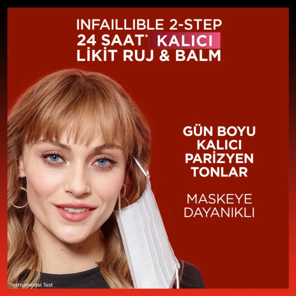 L'Oréal Paris Infaillible 2-Step 24 Saat Kalıcı Likit Ruj & Balm - 801 Toujours Toffee - 8