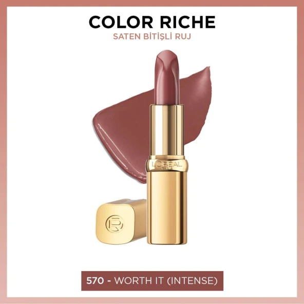 L'Oréal Paris Color Riche Saten Bitişli Ruj - 570 Worth It (Intense)