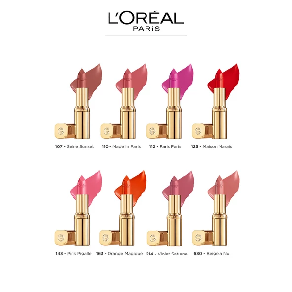 L'Oréal Paris Color Riche Saten Bitişli Ruj 125 Maison Marais - Kırmızı - 6